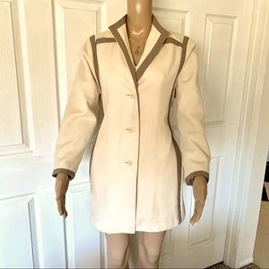 BONDERS-Beige and Tan Jacket-Tie and 3 Buttons